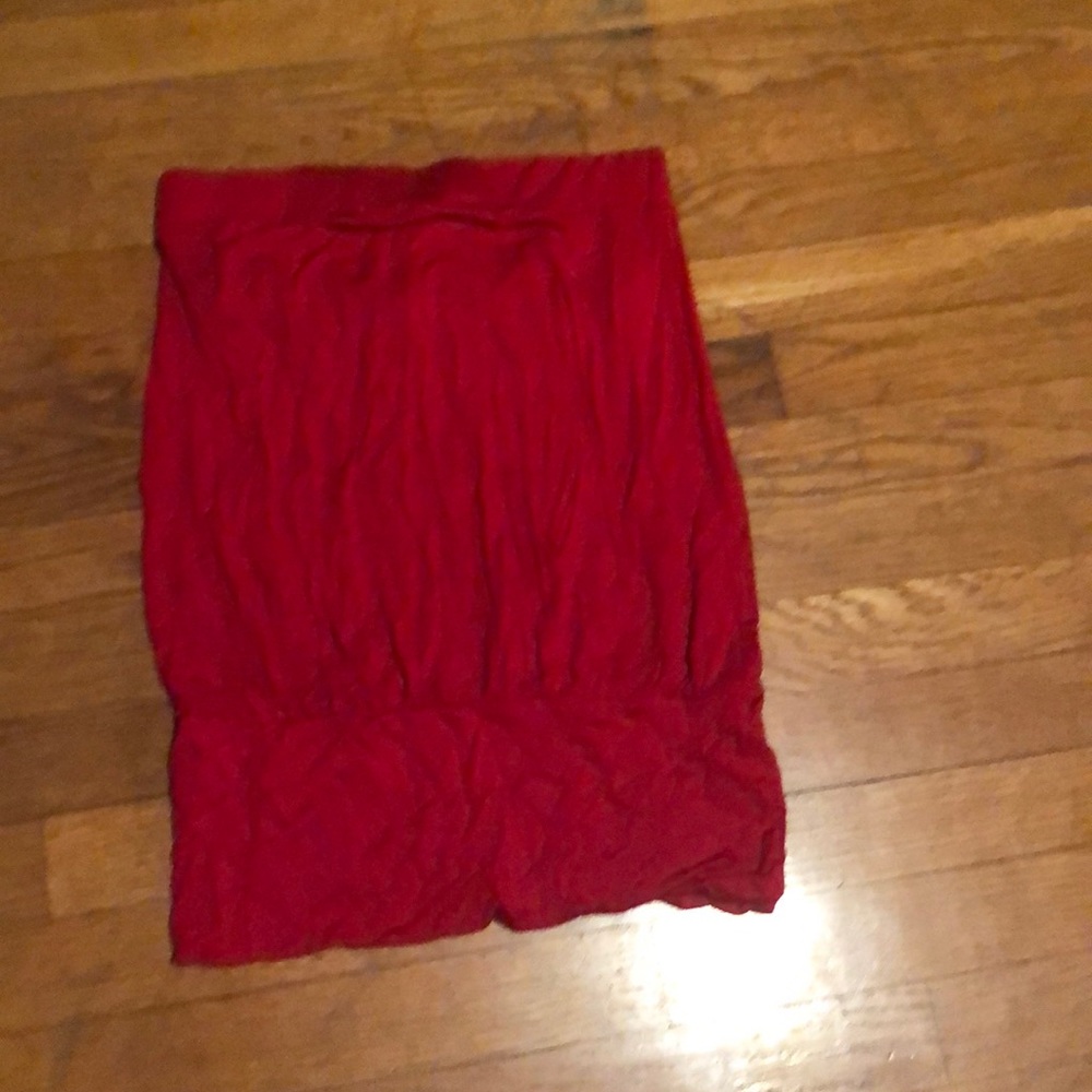 Red Sleeveless Long Tube Top